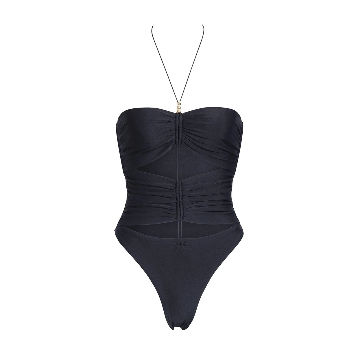 Sexy Bandeau Women One Piece Swimsuit Female Swimwear 2024 Monokini Hollow Out Swimming Suit Bathing Suit Brazilian Biquini