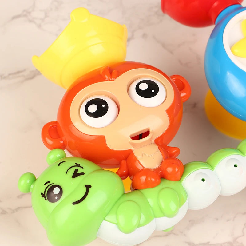 Baby Bath Toy Wall Sunction Cup Track Water Games Children Bathroom Monkey Caterpilla Bath Shower