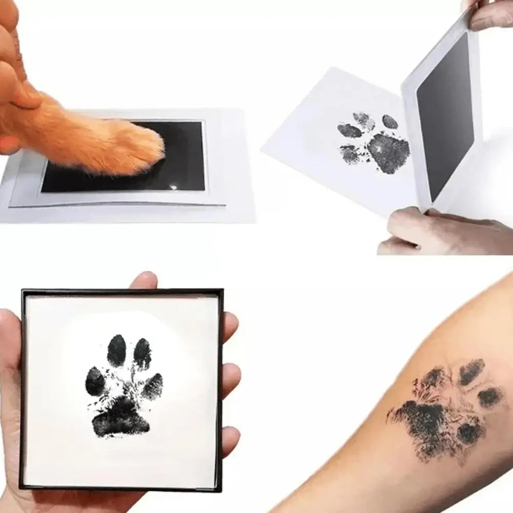 Dog Cat Footprint Pad Paw Print Ink Kit For DIY Photo Frame Accessories Baby Pet Cat Dog Stamp Paw Print Souvenir K8A7