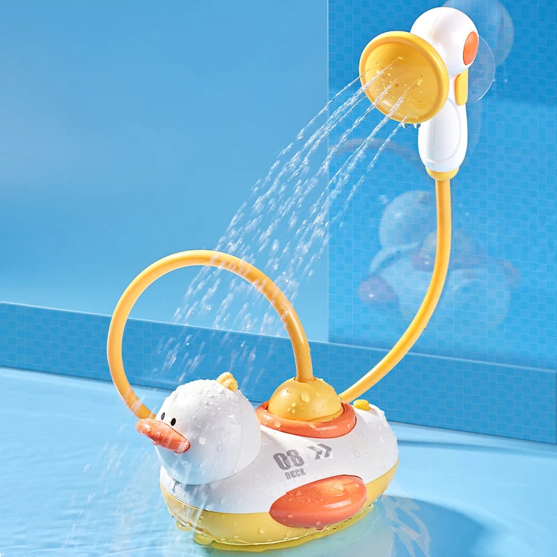 Cute Water Bath Duck Shower Electric Spray Bathroom Kids Baby Toy