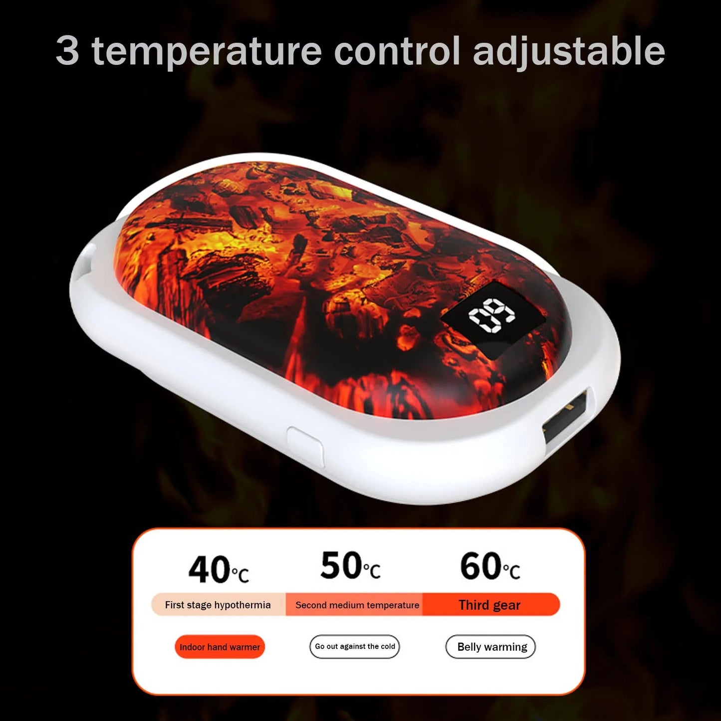 USB Hand Warmer: Portable, Safe, & Instant Heat. Perfect for Cold Days. Smart Temp Control. Keep Warm Wherever You Go. Shop Now!